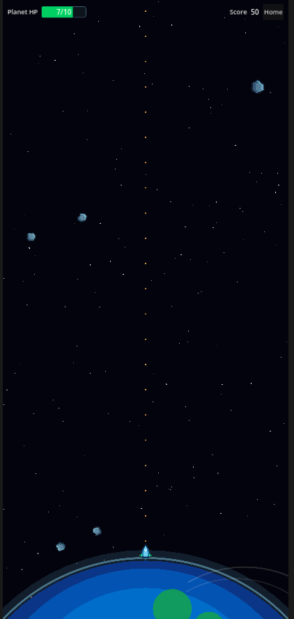 Gameplay screenshot with touch steering